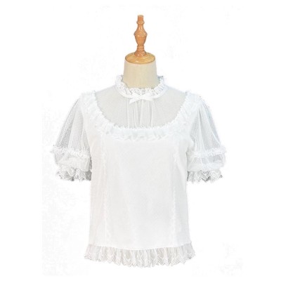 Miss Point Dream Lace Blouse with Extension Long Sleeves(Reservation/2 Colours/Full Payment Without Shipping)